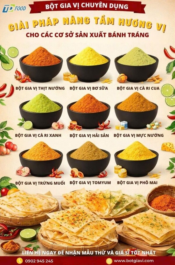Top 10 loại bột gia vị lắc bán chạy nhất tại TD Food 2026