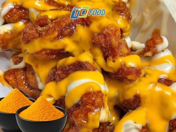 Bột phô mai vàng phủ nền để phối trộn hương vị