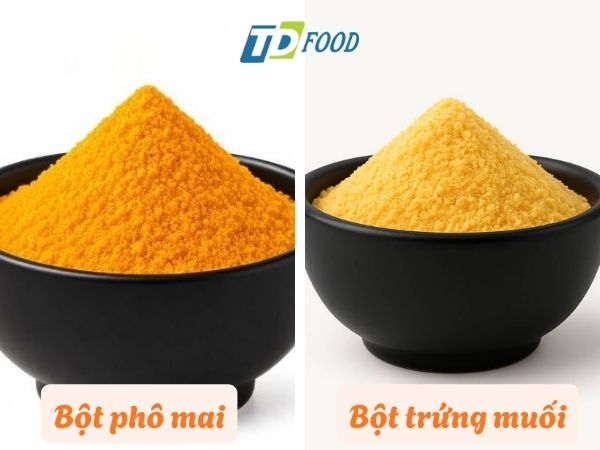 So sánh bột phô mai trứng muối và bột phô mai thông thường